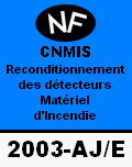 Estampille NF CNMIS reconditionnement des dtecteurs automatiques d'incendie