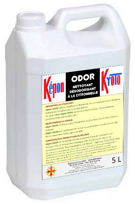 KEPON KYOTO ODOR Nettoyant Bactricide Dsodorisant  la Citronnelle