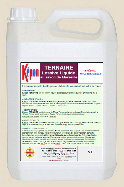 KEPON PROFESSIONNEL TERNAIRE, Lessive liquide tous textiles