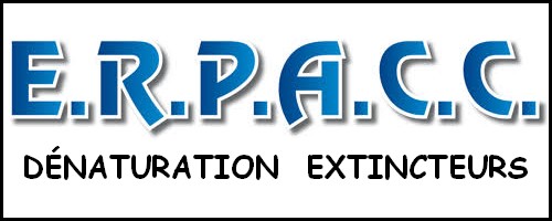 Logo E.R.P.A.C.C. recyclage d�naturation des extincteurs tous types.