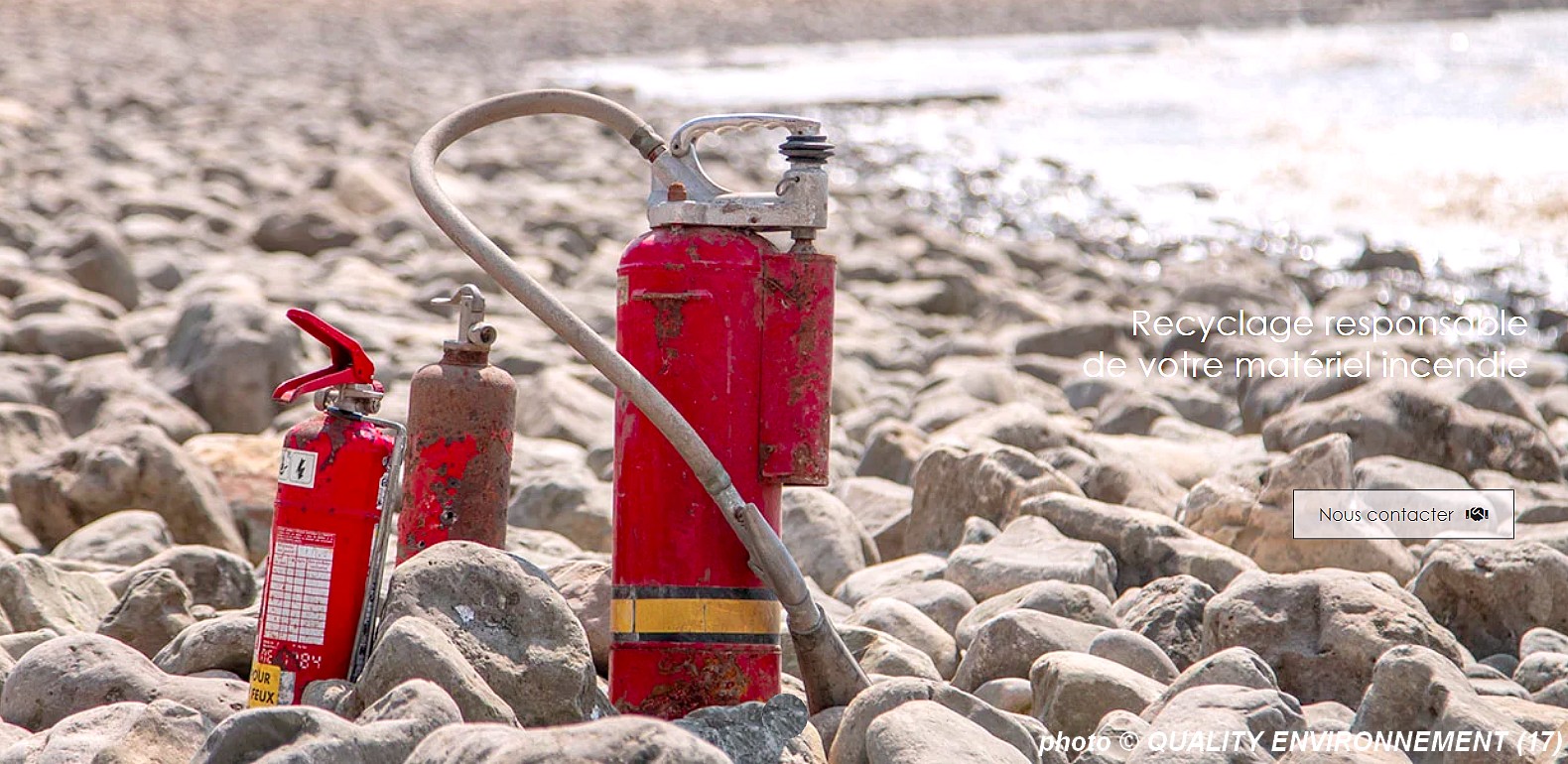 Ne pas jeter les vieux extincteurs sur le littoral, les faire recycler.