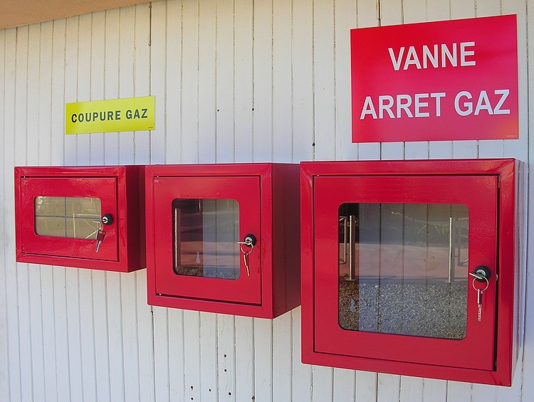 BSVD Bo�te Sous Verre Dormant et Signalisation pour Vanne Gaz