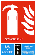 Plaque de signalisation pour feux de Classe A et B