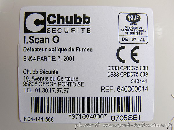 CHUBB I Scan O dtecteur optique de fume adressable